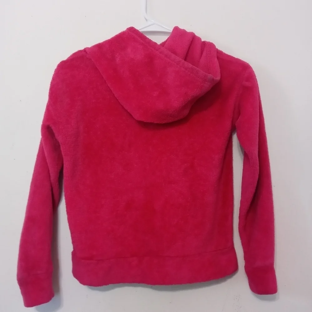 Lucky Brand Girl's M 10-12 long sleeve pink pullover Teddy Fleece Hoodie